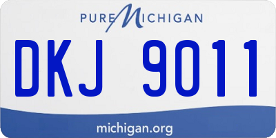 MI license plate DKJ9011
