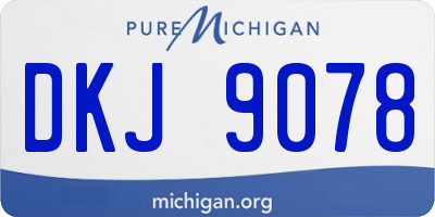 MI license plate DKJ9078