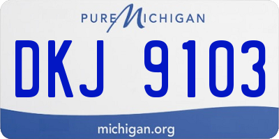MI license plate DKJ9103
