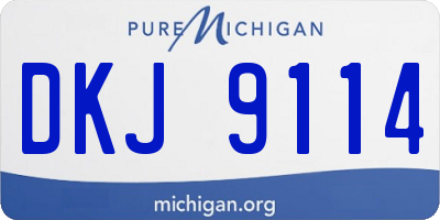 MI license plate DKJ9114