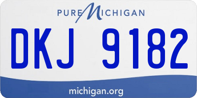 MI license plate DKJ9182