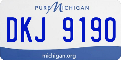 MI license plate DKJ9190