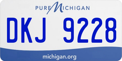 MI license plate DKJ9228