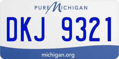 MI license plate DKJ9321