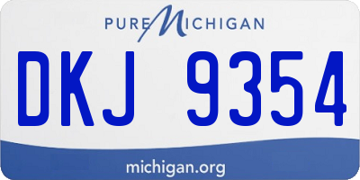 MI license plate DKJ9354
