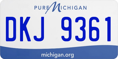 MI license plate DKJ9361