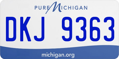 MI license plate DKJ9363