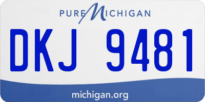 MI license plate DKJ9481