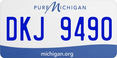 MI license plate DKJ9490