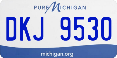 MI license plate DKJ9530