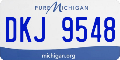 MI license plate DKJ9548