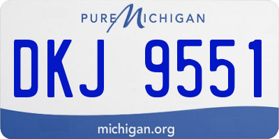 MI license plate DKJ9551
