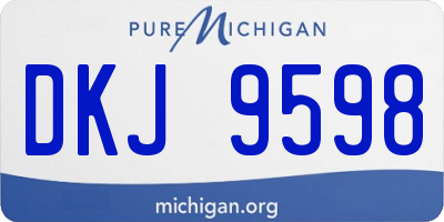 MI license plate DKJ9598