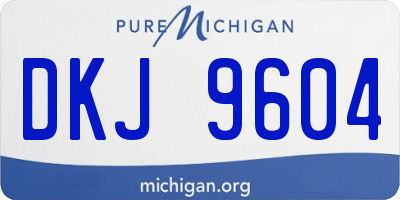 MI license plate DKJ9604