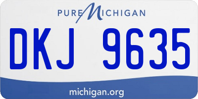 MI license plate DKJ9635