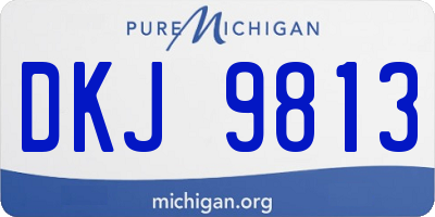 MI license plate DKJ9813