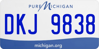 MI license plate DKJ9838