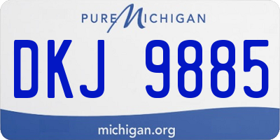MI license plate DKJ9885