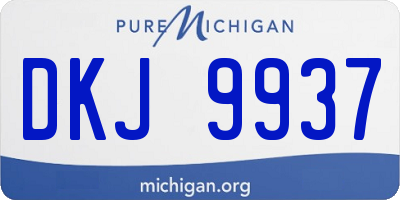 MI license plate DKJ9937