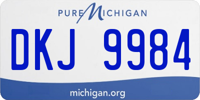 MI license plate DKJ9984