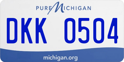 MI license plate DKK0504