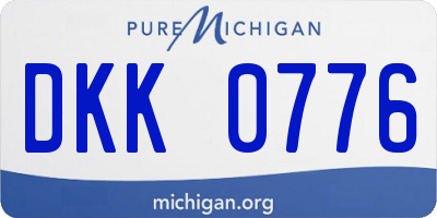MI license plate DKK0776