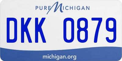 MI license plate DKK0879