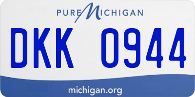 MI license plate DKK0944