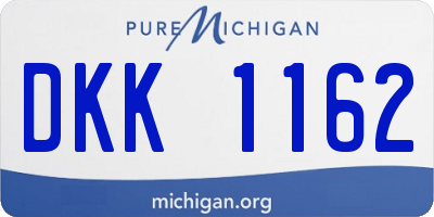 MI license plate DKK1162