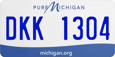 MI license plate DKK1304
