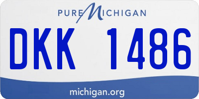 MI license plate DKK1486