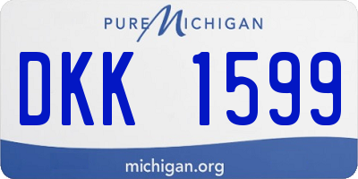 MI license plate DKK1599