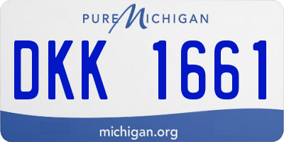 MI license plate DKK1661