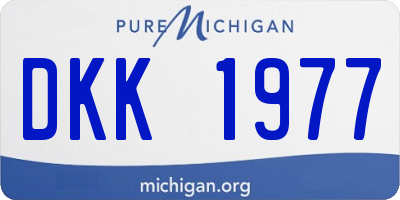 MI license plate DKK1977