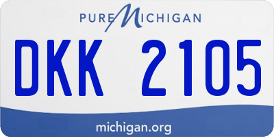MI license plate DKK2105