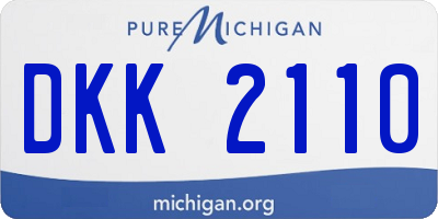 MI license plate DKK2110