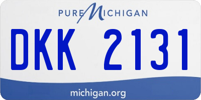 MI license plate DKK2131