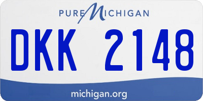 MI license plate DKK2148