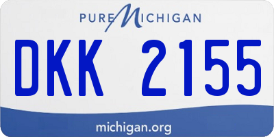 MI license plate DKK2155