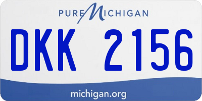 MI license plate DKK2156