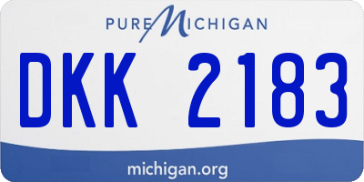 MI license plate DKK2183