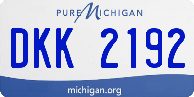 MI license plate DKK2192