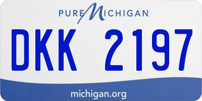 MI license plate DKK2197