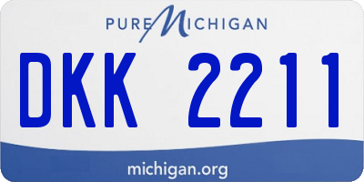 MI license plate DKK2211