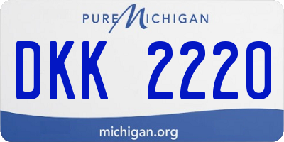 MI license plate DKK2220