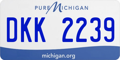 MI license plate DKK2239