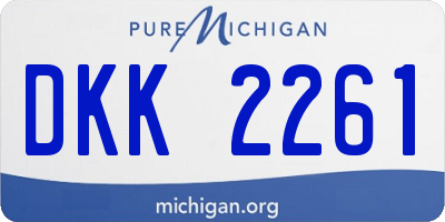 MI license plate DKK2261