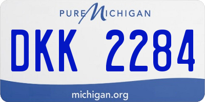 MI license plate DKK2284