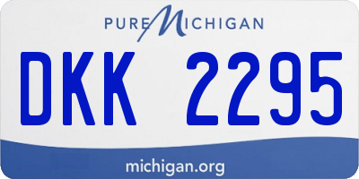 MI license plate DKK2295
