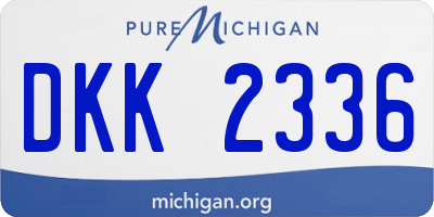 MI license plate DKK2336